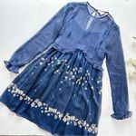 Ted Baker NEW  Women’s Zumi Dress Pearl Print Navy Long Sleeve Size 1 Photo 7