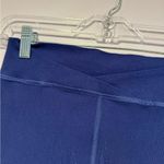 Free People Indigo ribbed  V-waist biker shorts Photo 2