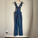 Faded Glory  Vintage 70s Hippie Groovy Denim Jean Overalls Blue Photo 2