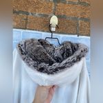 Pottery Barn  White Faux Fur Trim robe size medium Photo 8