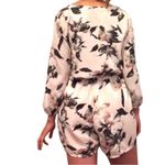 One Clothing blush floral faux wrap romper size small Photo 1