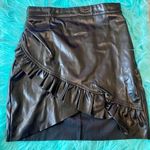 idem Ditto ídem ditto Faux Leather Ruffled Skirt Photo 0