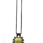 EXPRESS Vintage Look Stone & Rhinestone Pendant Necklace Photo 4