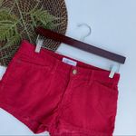 Current/Elliott Women’s Shorts Red Corduroy Charlotte Gainsburg Size 0 27 Photo 0