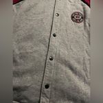 Vans Off The Wall red and gray button up varsity jacket L Photo 6