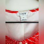 J.Crew  Factory Retro Red Ivory Flower print Flounce Flutter artsy Dress XS Photo 2
