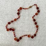 Joan Rivers  Red Shades Faceted Round Gold Accent Lucite Necklace 38” Statement Photo 3