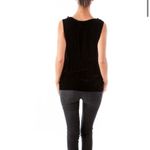 J.Crew  Black Velvet Ruffle Sleeveless Smocked Top Y2K Photo 4