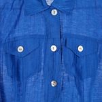 Chico's  Crinkled Linen-Blend Shirt-Jacket Size 0 US Size 4/6 Photo 2