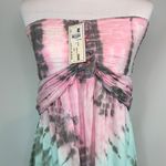 Napua Collection Honolulu Sea Breeze Tie Dye Smock Maxi Resort Dress Women’s Size Small Pink Photo 2