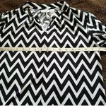 Cato  Womens Black & Gray 3/4 Sleeve Mandarin Collar Shirt Top Blouse Size (S) Photo 7