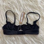 SKIMS  Fits Everybody Lace Demi Underwire Bra Onyx Size 32A Photo 4