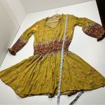 Poupette St. Barth Boho Long Sleeve Mini Dress Womens Size Medium Viscose *FLAWED Photo 11