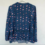 Matilda Jane  Womens Blue Dream A Little Dream Floral Polka Dot Blouse Top S Photo 4