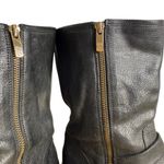 Vince Camuto  Winchell Black Gold Buckle Belted Hardware Biker Moto Boot Size 8 Photo 7