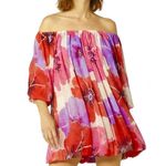 MISA Los Angeles Misa Devon Floral Off Shoulder Mini Dress in Poppy Love Size S NWT Photo 11