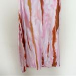 AMYLYNN Pink/Brown Tie Dye Adjustable Side Cinched Skirt Midi Length Size Medium Pink Photo 6