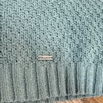 Hollister Cropped Cable Knit Sweater Sage Green V-Neck Size Small Photo 2
