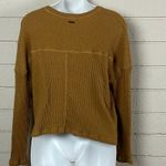 Billabong  Cozy Up Ribbed Gold Sweater size M Photo 5