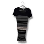 James Perse James‎ Perse Multi Layer Stripe Dress in Charcoal/Black Photo 2