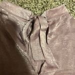 Ethereal Cold Shoulder Mock Neck Shimmer Top Mauve Long Sleeve Large Photo 6