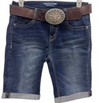 Wall Flower  Legendary Fit Bermuda Western Blue Jean Shorts with Rhinestone Belt 5 Photo 5