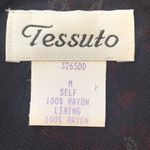 Vintage 90s Skirt Asymmetrical Burgundy Navy Blue Semi Sheer Boho Paisley Print Red Size M Photo 8