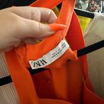 ZARA  Square Neck Choker Top Orange Size Small Photo 1