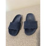 Anthropologie J / Slides Naomi Woven Leather Sandal EUC Slate Blue 6 Photo 2