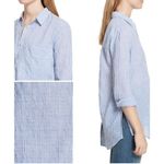 Free People  No Limits Stripes Button Down Shirt In Blue Photo 3