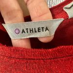Athleta red linen sleeveless top Photo 6