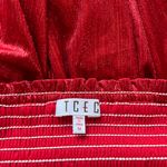 These Three Boutique Red Flowy High Waisted Sparkle Shorts Photo 2