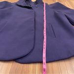 Lane Bryant  Retro Chic Plum Purple Pea Coat Cape Jacket Faux Fur Size 1X 14/16 Photo 4