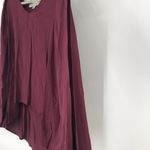 Lovers + Friends NEW  Maroon Top Blouse High Low Long Split Sleeves Size XS Photo 2