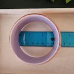 Green and Lavender Chunky Acrylic Bangle Bracelet with butterfly Photo 3