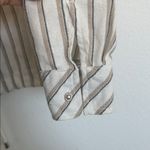 Cavalini  Striped Utility Jacket in Cream and Brown Photo 10