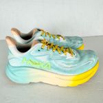 Hoka One One Womens Clifton 10 Running Shoes Size 8.5 Blue Spark White Athletic Photo 1