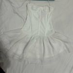 Edikted  White Corset Pleated Mini Dress Photo 0