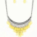 Paparazzi Yellow Rio Rainfall Acrylic Lemon Drop Necklace Photo 0