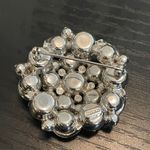 Eisenberg Vintage Brooch Clip On Earrings Austrian Rhinestone Crystal Silvertone Silver Photo 5