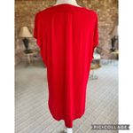 Eloquii  Top Tunic Knit V-Neck Red Cap Sleeve 14/16 Casual Work Holiday Party Photo 7