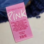 PINK - Victoria's Secret Victoria's Secret PINK Women's Vest XS‎ Blue Graphic Zip Up Quilted Down Puffer Photo 9