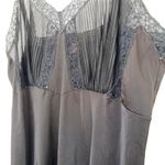 VTG Womens Slip‎ Dress Size S Brown Black Lace Trim Sheer Lingerie Whimsigoth Photo 4
