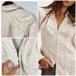 Free People  Women’s Denim Light Pink Wash Snap Front Shaped Western Jacket Sz S Photo 6