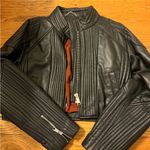 Free People  Trixie Mini Leather Moto Jacket Photo 1