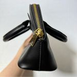 Black Faux Leather Mini Handbag Photo 6