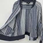 Ashley Stewart Linen Cotton Blend Striped Jacket Classic Plus Size 24 Photo 7