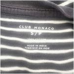 Club Monaco  Women’s Striped Tee One Pocket Size Small Navy White Crew Neck Photo 10