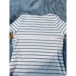 Madewell NWT  Size XL Ribbed Bell Long Sleeve Shirt Striped‎ Black White Causal Photo 6