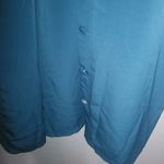 Tess 20W Short Sleeved Shirt Dress Button Front in Teal Green Photo 8
